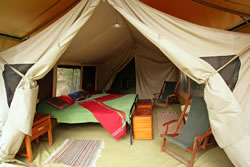 A double tent at JK Mara Camp. Copyright Bill Gozansky