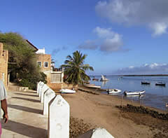 The Shella seafront on Lamu Island.